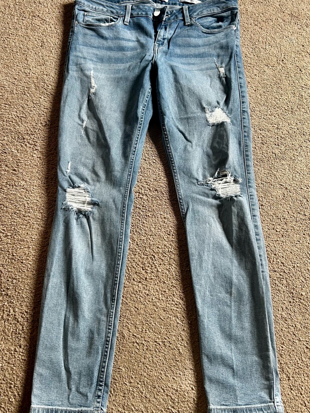 Guess Women's Light Blue Distressed Skinny Jeans